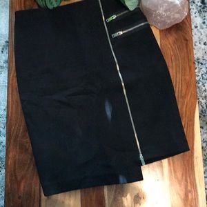 Zara Black Edgy Zipper Skirt